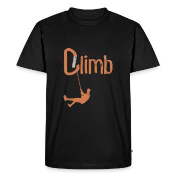 Chemise d'escalade d'escalade - T-shirt Premium bio Homme - noir - Devant - Nico (187cm)