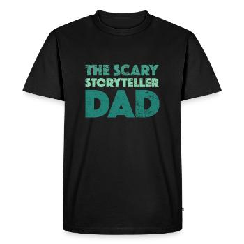 The Scary Storyteller Dad - Men's Premium Organic T-Shirt - black - Front - Nico (187cm)