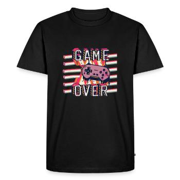 Retro Gamer T-Shirt Console De Jeu Manette - T-shirt Premium bio Homme - noir - Devant - Nico (187cm)