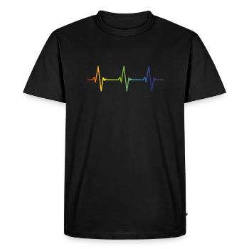Cadeau de LGBT de la CSD Rainbow Gay Pride CSD - T-shirt Premium bio Homme - noir - Devant - Nico (187cm)