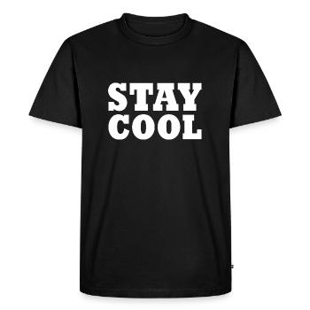 Stay cool - Men's Premium Organic T-Shirt - black - Front - Nico (187cm)