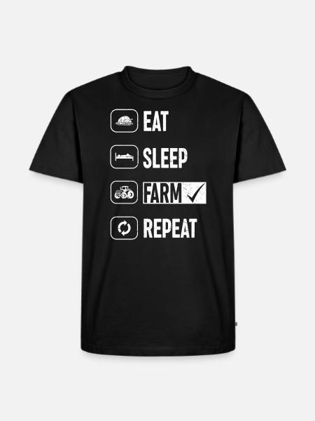 eat sleep firm repeat - Men's Premium Organic T-Shirt - black