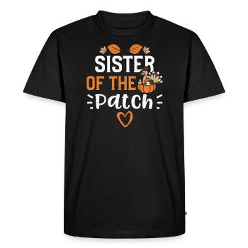Sister Of The Patch - Thanksgiving - Men's Premium Organic T-Shirt - black - Front - Nico (187cm)