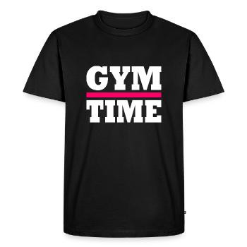 Gym - T-shirt Premium bio Homme - noir - Devant - Nico (187cm)