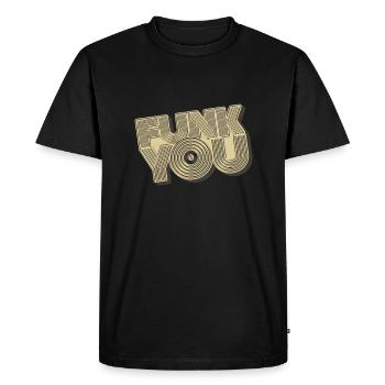 Funk You - T-shirt Premium bio Homme - noir - Devant - Nico (187cm)