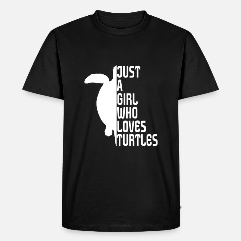 Turtle, Schildkröte - Männer Premium Bio T-Shirt - Schwarz