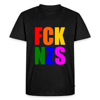 Fck nzs - T-shirt Premium bio Homme - noir - Devant - Nico (187cm)