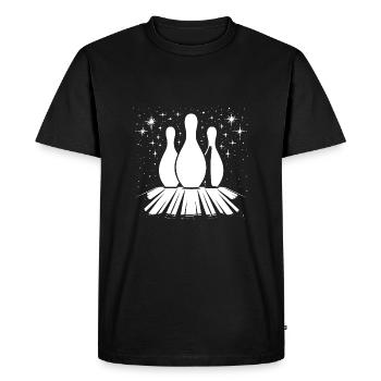 Bowling Pins - Men's Premium Organic T-Shirt - black - Front - Nico (187cm)