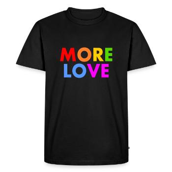 More love - T-shirt Premium bio Homme - noir - Devant - Nico (187cm)
