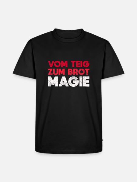 Vom Teig Zum Brot, Magie - Männer Premium Bio T-Shirt - Schwarz