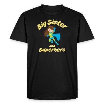 Super soeur grande soeur super soeur grande soeur - T-shirt Premium bio Homme - noir - Devant - Nico (187cm)
