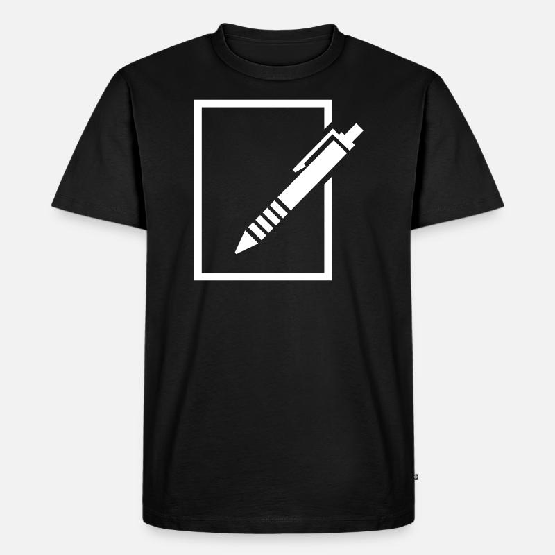 Stift - Männer Premium Bio T-Shirt - Schwarz