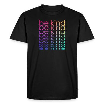 Motivational Be Kind | Inspirational Positive - Men's Premium Organic T-Shirt - black - Front - Nico (187cm)