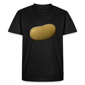 Potato Gift Idea - Men's Premium Organic T-Shirt - black - Front - Nico (187cm)