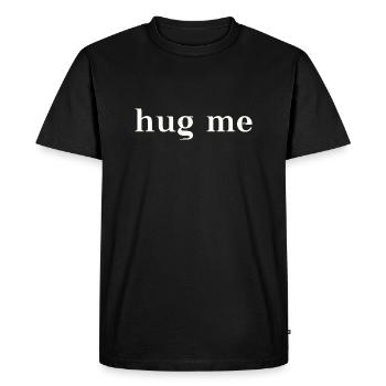Hug me gift idea hug hug - Men's Premium Organic T-Shirt - black - Front - Nico (187cm)