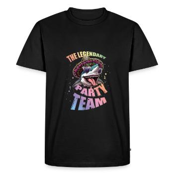 Party Team Shark Legendary - Men's Premium Organic T-Shirt - black - Front - Nico (187cm)
