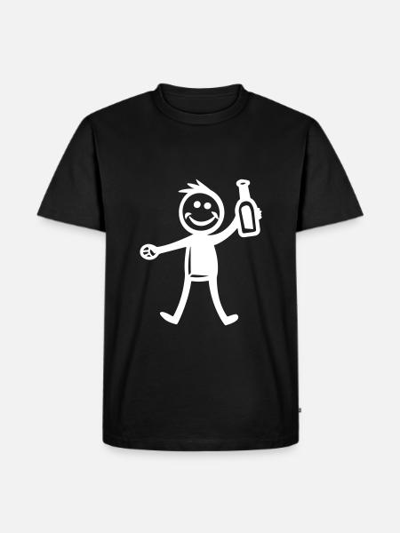 Drinking Bottle of Beer - Men's Premium Organic T-Shirt - black