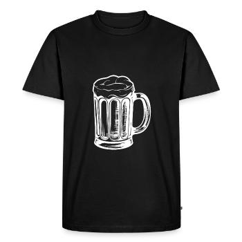 Chope de bière Beer - T-shirt Premium bio Homme - noir - Devant - Nico (187cm)