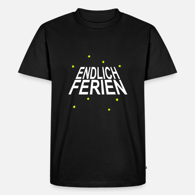 Endlich Ferien! - Männer Premium Bio T-Shirt - Schwarz