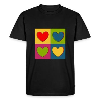 Cadeau pour la fête des mères : Idée de cadeau pour la fête des mères - T-shirt Premium bio Homme - noir - Devant - Nico (187cm)