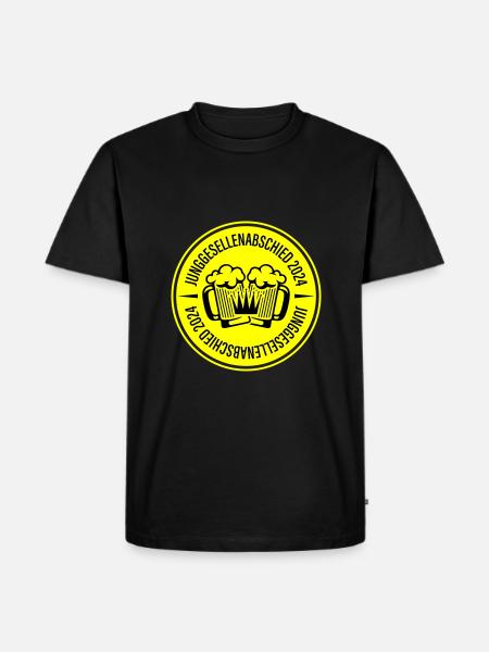 Junggesellenabschied 2024 Bier - Männer Premium Bio T-Shirt - Schwarz