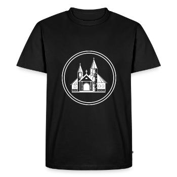Symbole de l’église - T-shirt Premium bio Homme - noir - Devant - Nico (187cm)