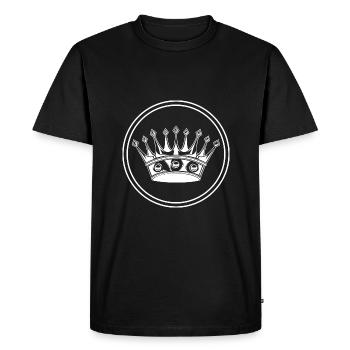 Icône de silhouette de couronne - T-shirt Premium bio Homme - noir - Devant - Nico (187cm)
