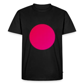 Circle in warm red - Men's Premium Organic T-Shirt - black - Front - Nico (187cm)