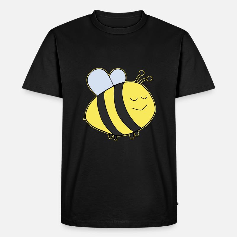 Dicke Hummel - Männer Premium Bio T-Shirt - Schwarz