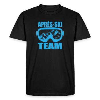 Après-ski - T-shirt Premium bio Homme - noir - Devant - Nico (187cm)