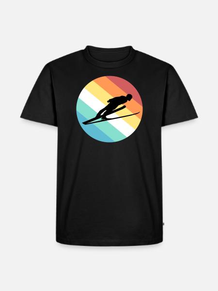 Ski jumping - Men's Premium Organic T-Shirt - black