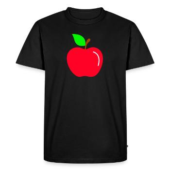 Pomme rouge - T-shirt Premium bio Homme - noir - Devant - Nico (187cm)