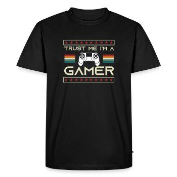 Croyez-moi, je suis un gamer gamer nerd drôle disant - T-shirt Premium bio Homme - noir - Devant - Nico (187cm)