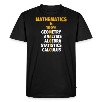 Mathematics - Math - Men's Premium Organic T-Shirt - black - Front - Nico (187cm)