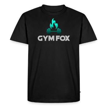 GYM FOX - Motivating Gym and Fitness Designs - Men's Premium Organic T-Shirt - black - Front - Nico (187cm)