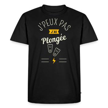 J'Peux Pas j'ai Plongée - T-shirt Premium bio Homme - noir - Devant - Nico (187cm)