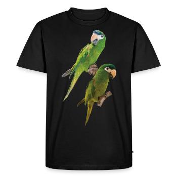 The Noble Macaw - Men's Premium Organic T-Shirt - black - Front - Nico (187cm)
