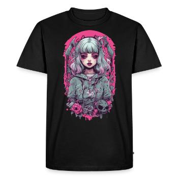 Occult Goth Girl Pastel Gothic Design - Men's Premium Organic T-Shirt - black - Front - Nico (187cm)