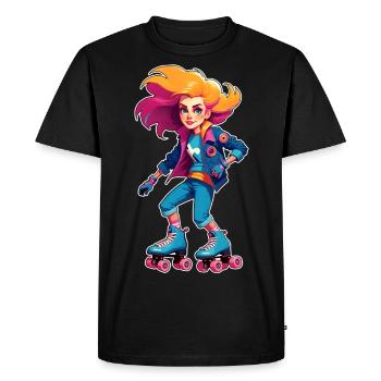 Cool skater hip hop fille - T-shirt Premium bio Homme - noir - Devant - Nico (187cm)