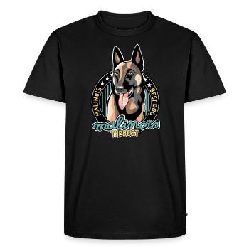 The best Malinois - Men's Premium Organic T-Shirt - black - Front - Nico (187cm)