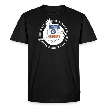 Les moineaux combattants - T-shirt Premium bio Homme - noir - Devant - Nico (187cm)