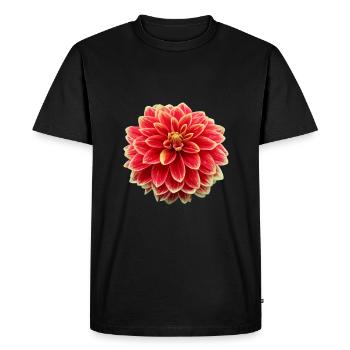 Flower Red Red Flower Flowers Red Red Flowers - Men's Premium Organic T-Shirt - black - Front - Nico (187cm)