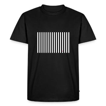 rayé noir et blanc - T-shirt Premium bio Homme - noir - Devant - Nico (187cm)