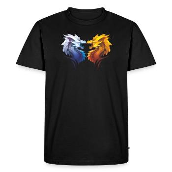Dragon dragon fantasy gift monster creature - Men's Premium Organic T-Shirt - black - Front - Nico (187cm)