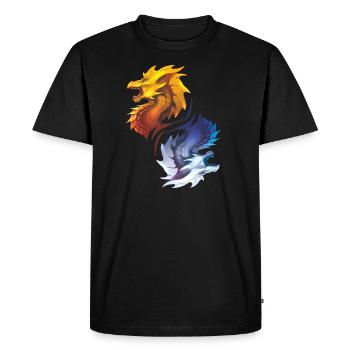 Dragon dragon fantasy gift monster creature - Men's Premium Organic T-Shirt - black - Front - Nico (187cm)