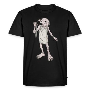 Harry Potter Dobby chaussette - T-shirt Premium bio Homme - noir - Devant - Nico (187cm)