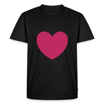 Saint-Valentin, Saint-Valentin, Saint-Valentin - T-shirt Premium bio Homme - noir - Devant - Nico (187cm)