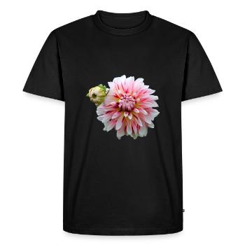 Flower Pink Pink Flower Flowers Pink Pink Flowers - Men's Premium Organic T-Shirt - black - Front - Nico (187cm)