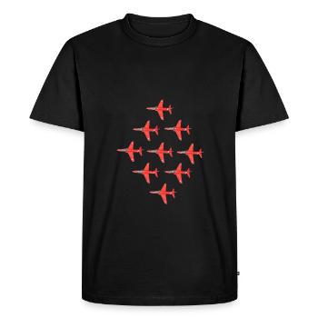 Red Arrows Hawk Formation t-shirt - Men's Premium Organic T-Shirt - black - Front - Nico (187cm)