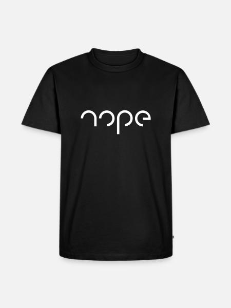Nope - Männer Premium Bio T-Shirt - Schwarz